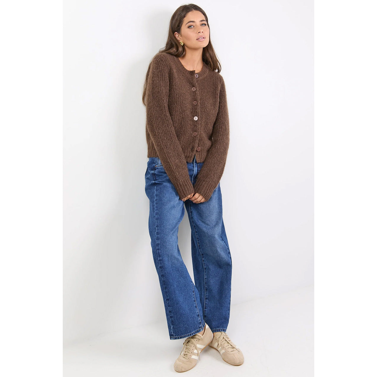 Highlight Chocolate Mohair Blend Cardigan