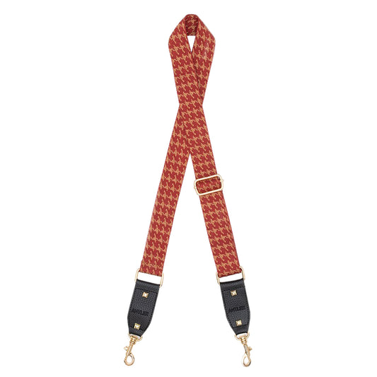 Antler Bag Strap Houndstooth Rust