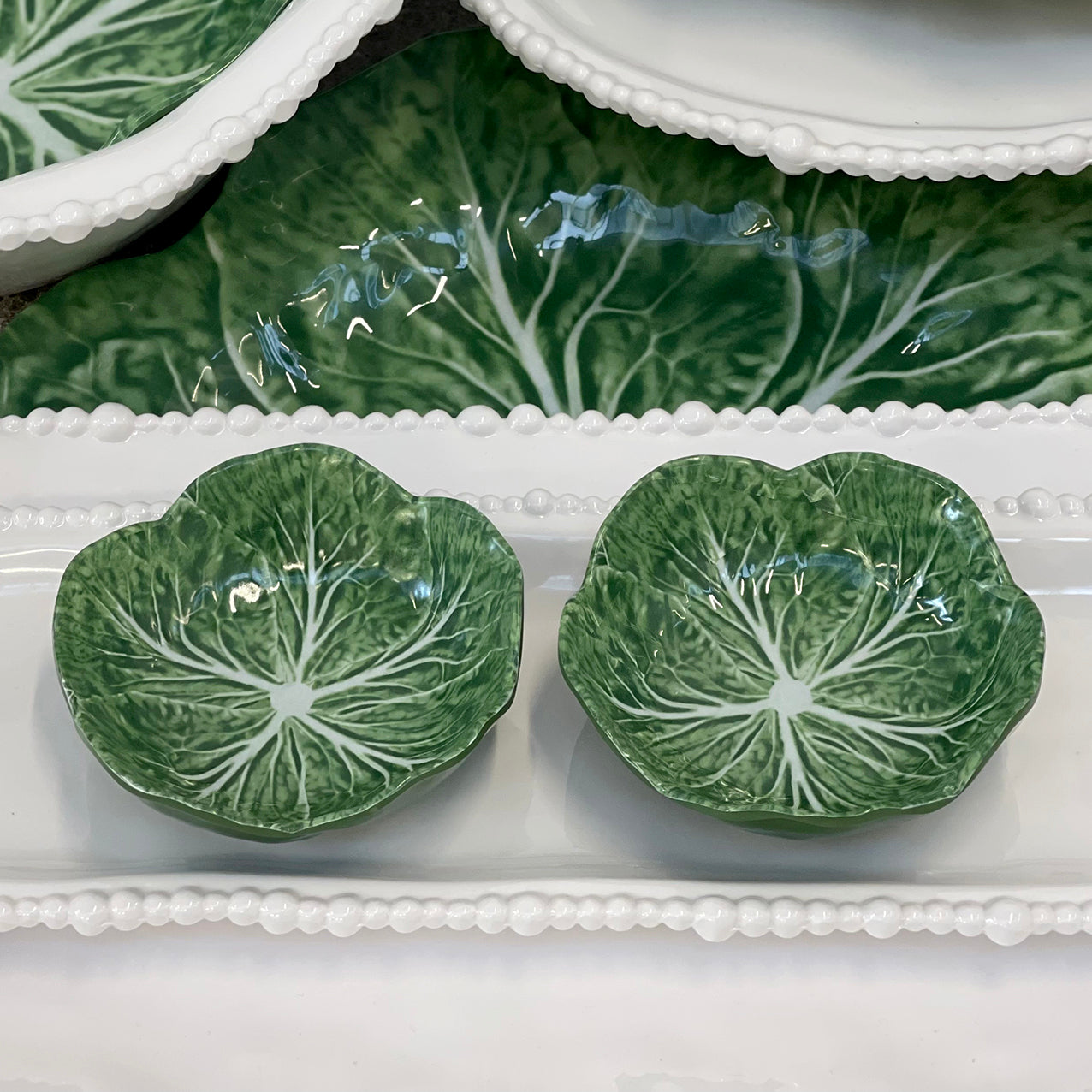 Melamine Cabbage Green Snack Bowl 12cm