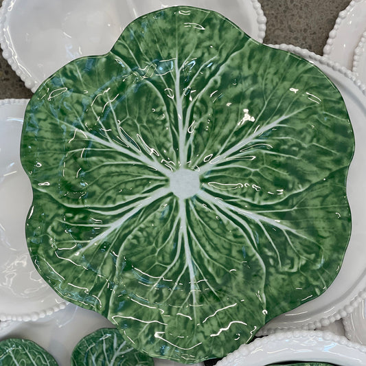 Melamine Cabbage Green Round Platter 40cm