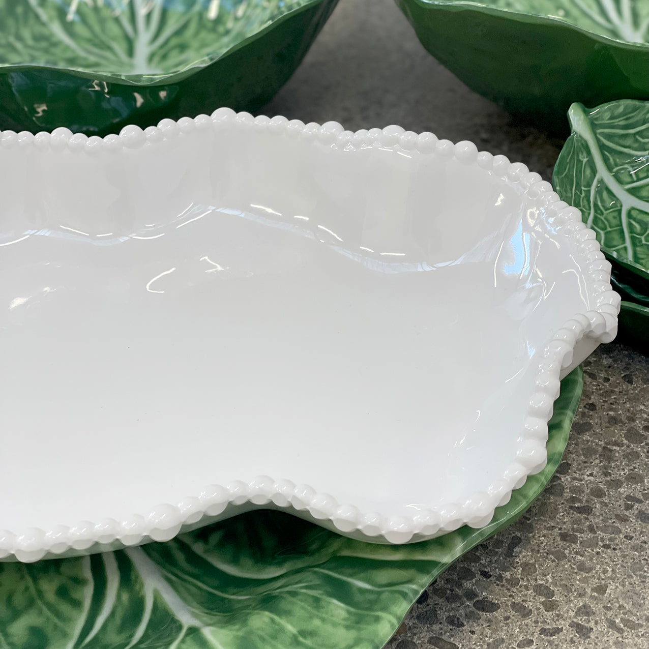 Melamine Pearl Serving Dish White