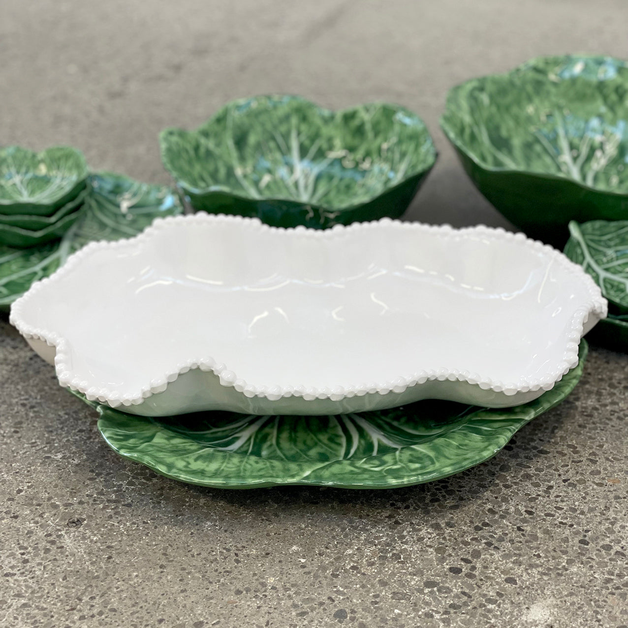 Melamine Pearl Serving Dish White
