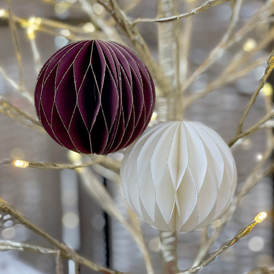 Paper Ball Hanging Christmas Deco
