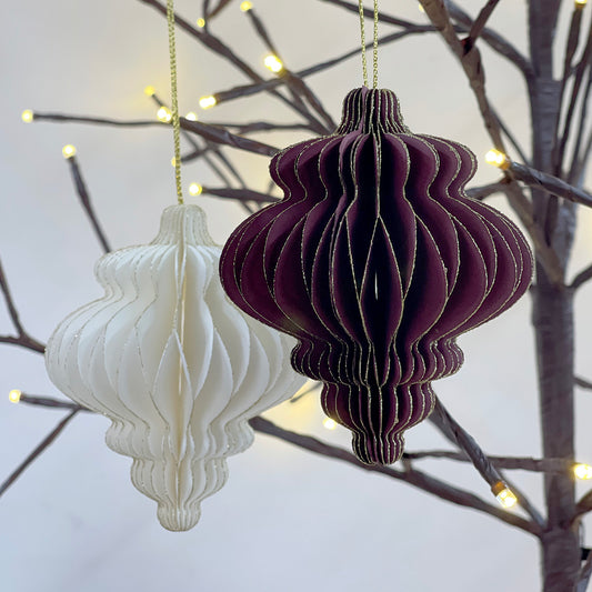 Paper Finial Hanging Christmas Deco