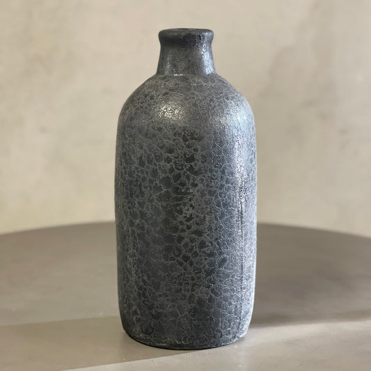 Earthenware Bottle Vessel Aged Black