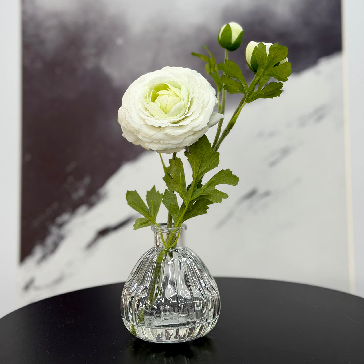 Ranuculus in Glass Vase