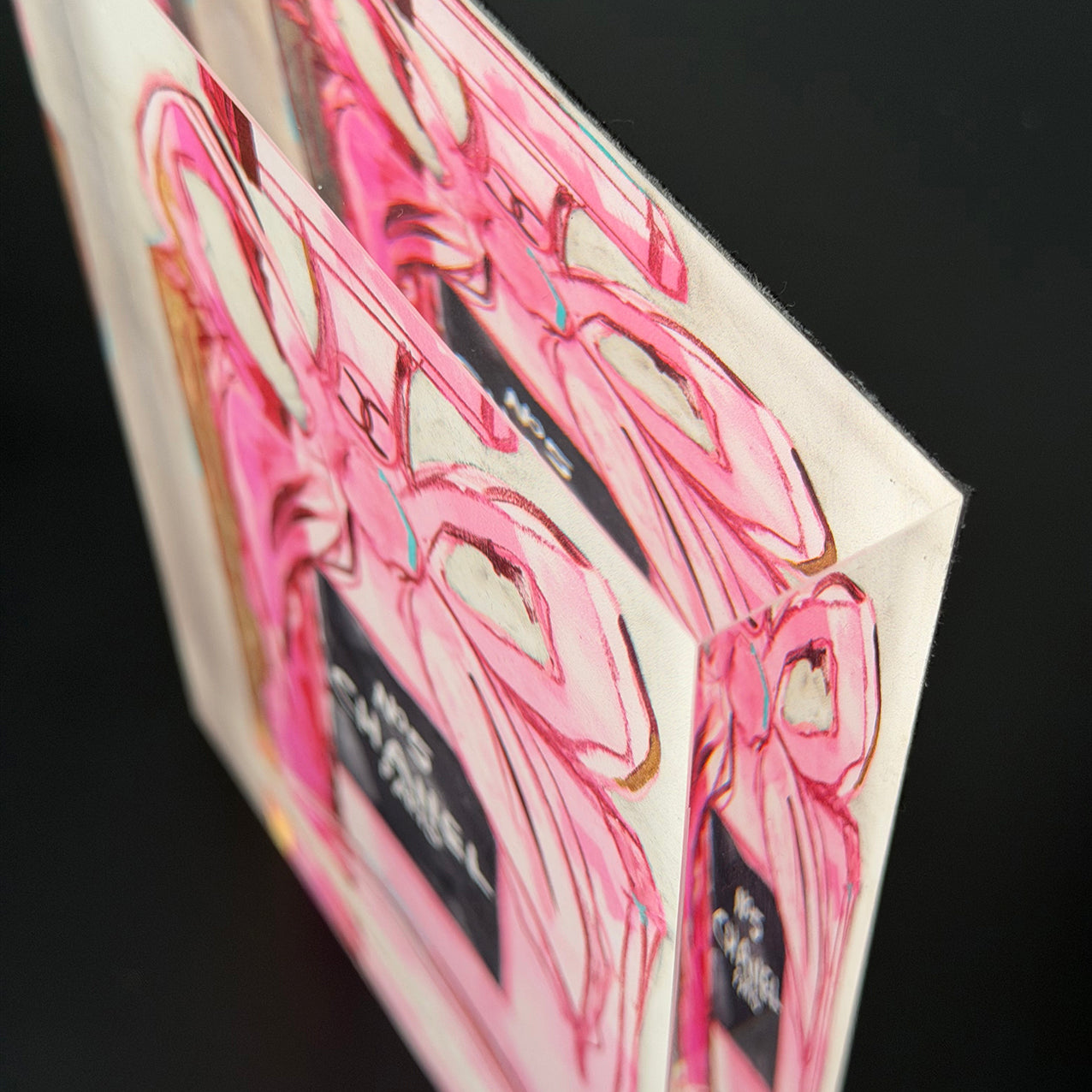 Art Acrylic Block Pink Bow