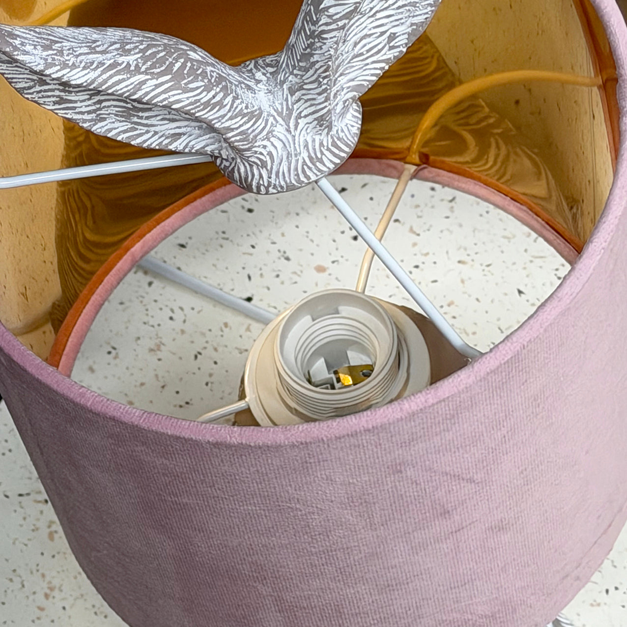 Bunny Table Lamp Stone/Blush