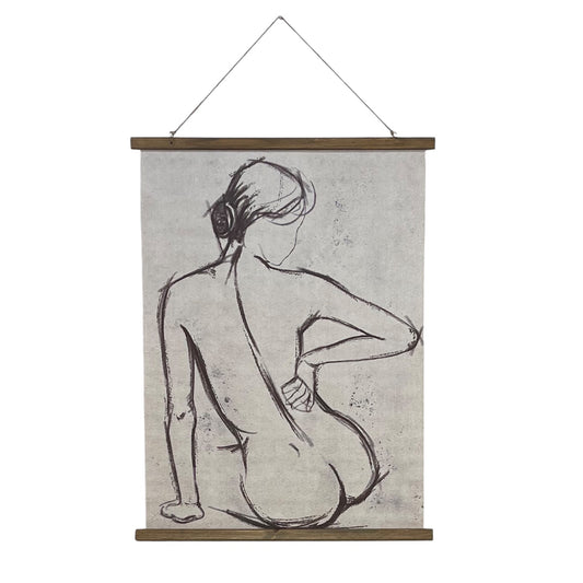 Print Vintage Nude Silhouette 75x100cm