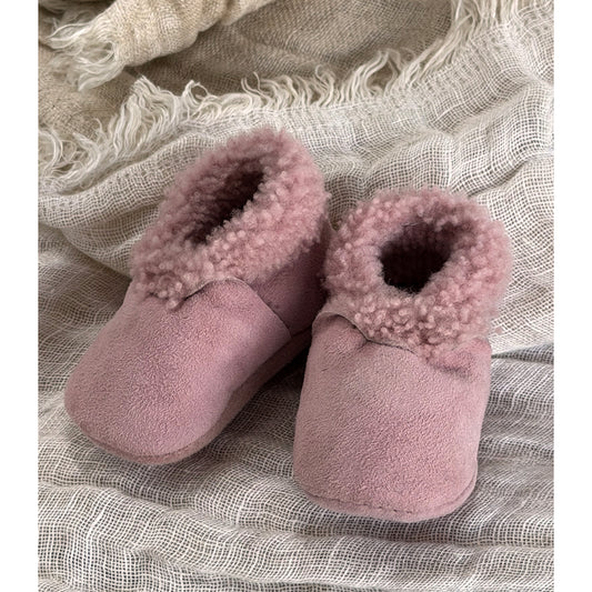 Lambskin Booties Pastel Pink