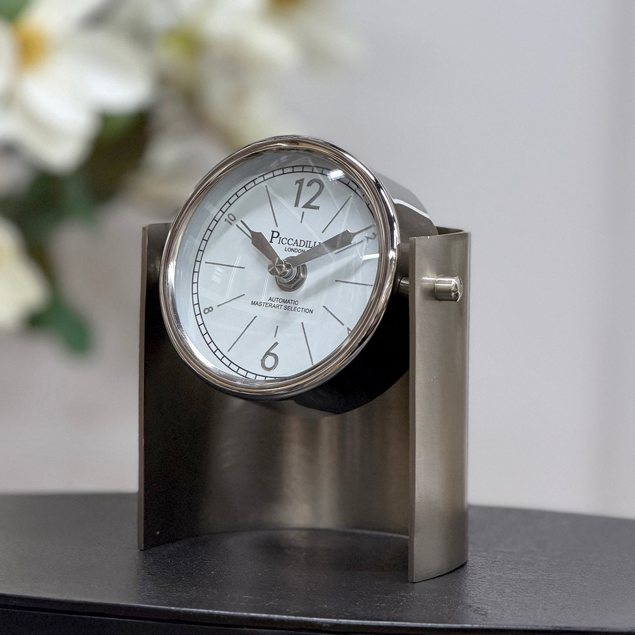 Round Clock Nickel