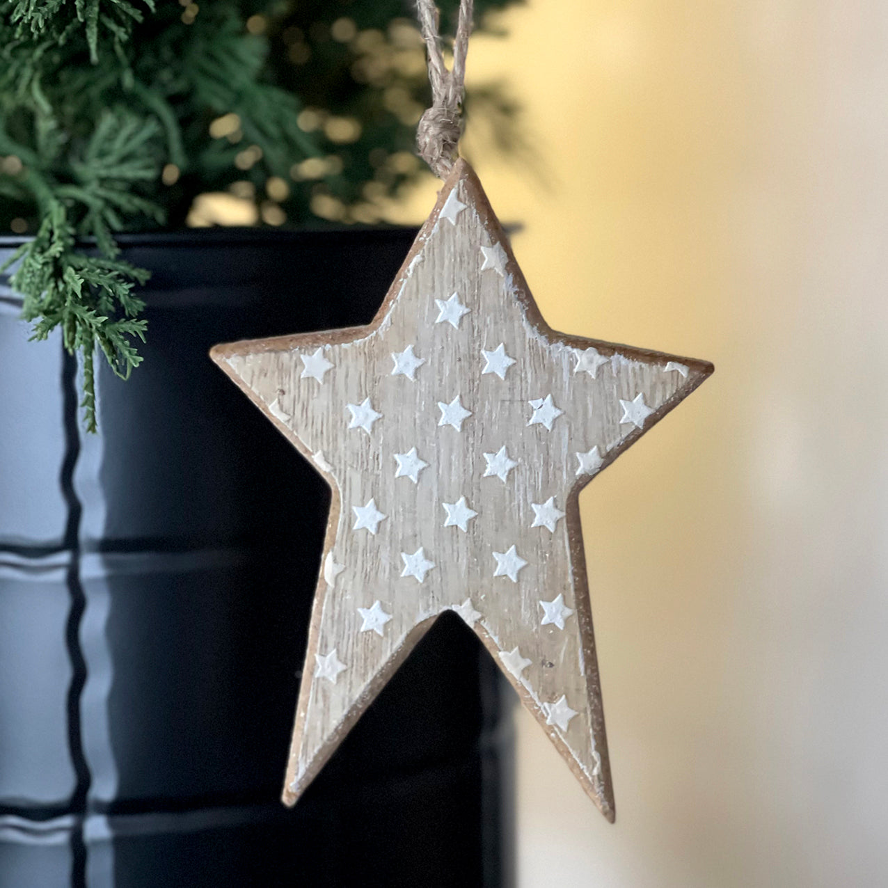 Wooden Hanging Star