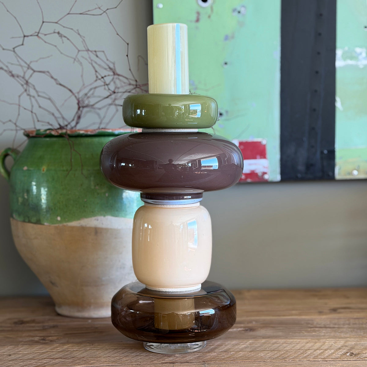 Tutti Vase Tonal Green