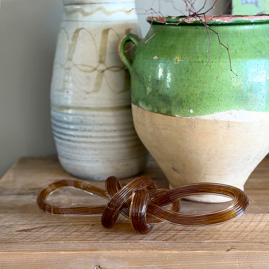 Billie Glass Knot Sculpture Brown