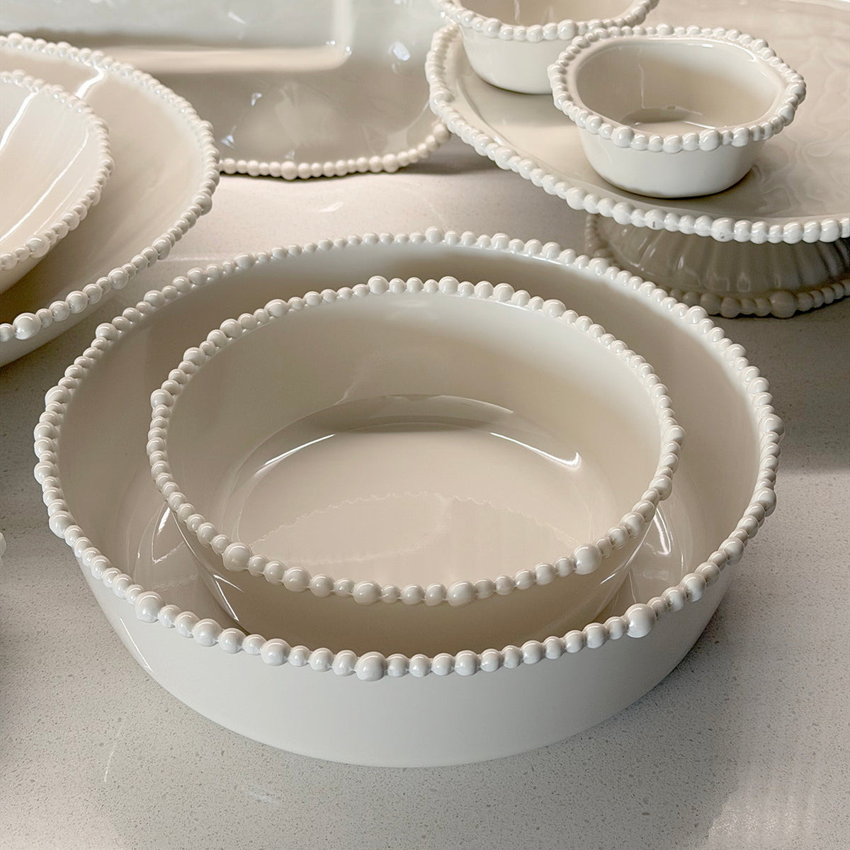 Melamine Pearl Sand Upright Bowl 22cm