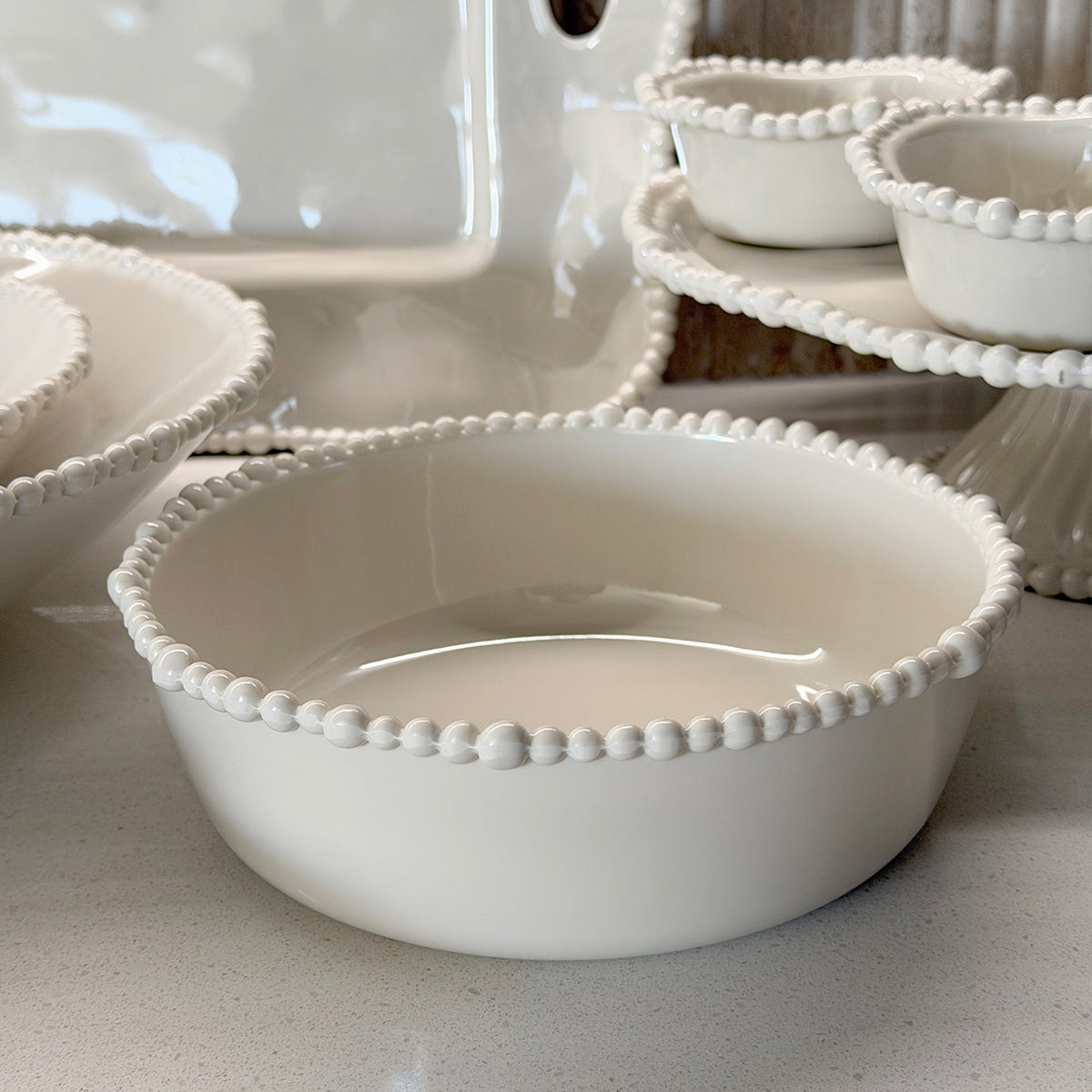 Melamine Pearl Sand Upright Bowl 22cm