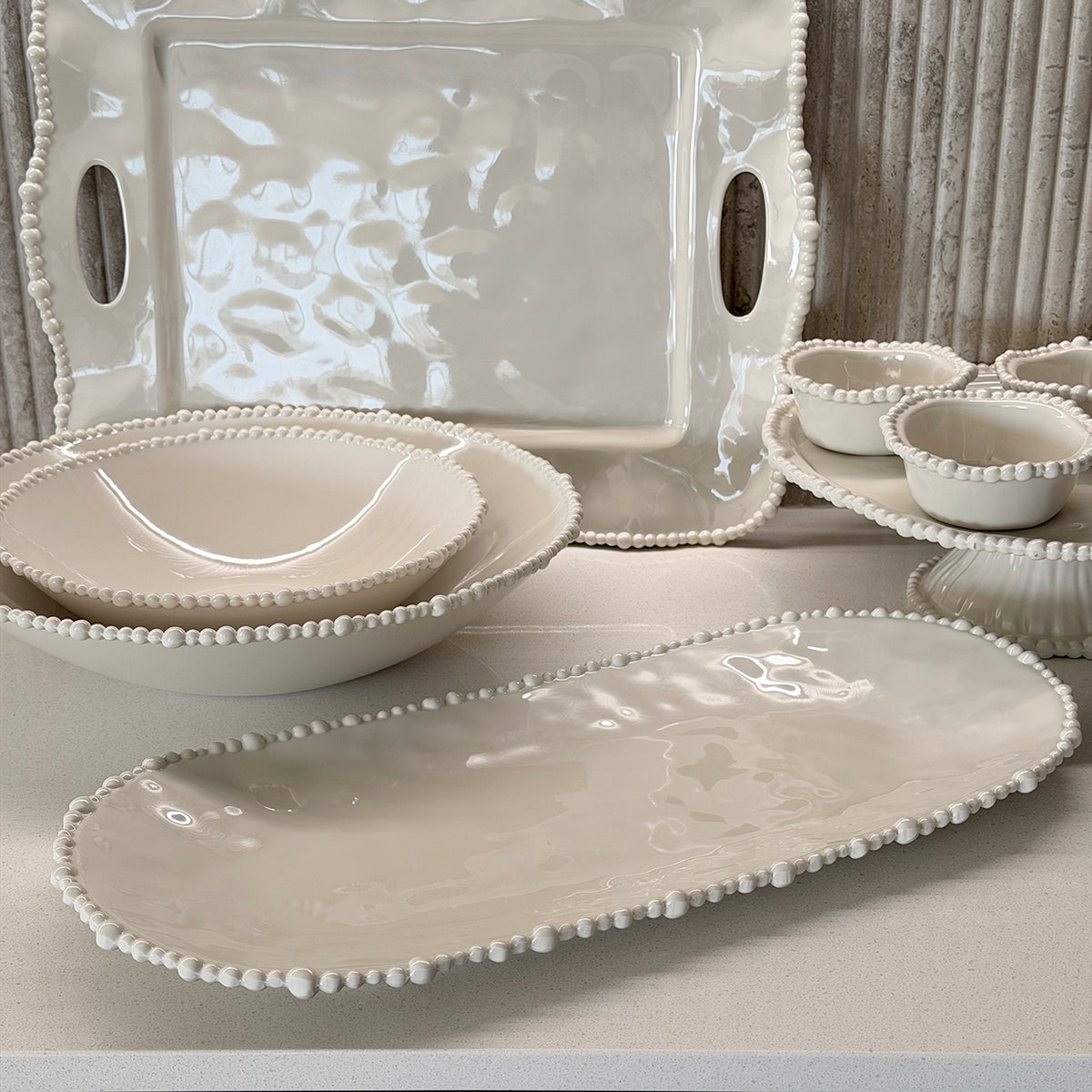 Melamine Pearl Sand Platter 53cm