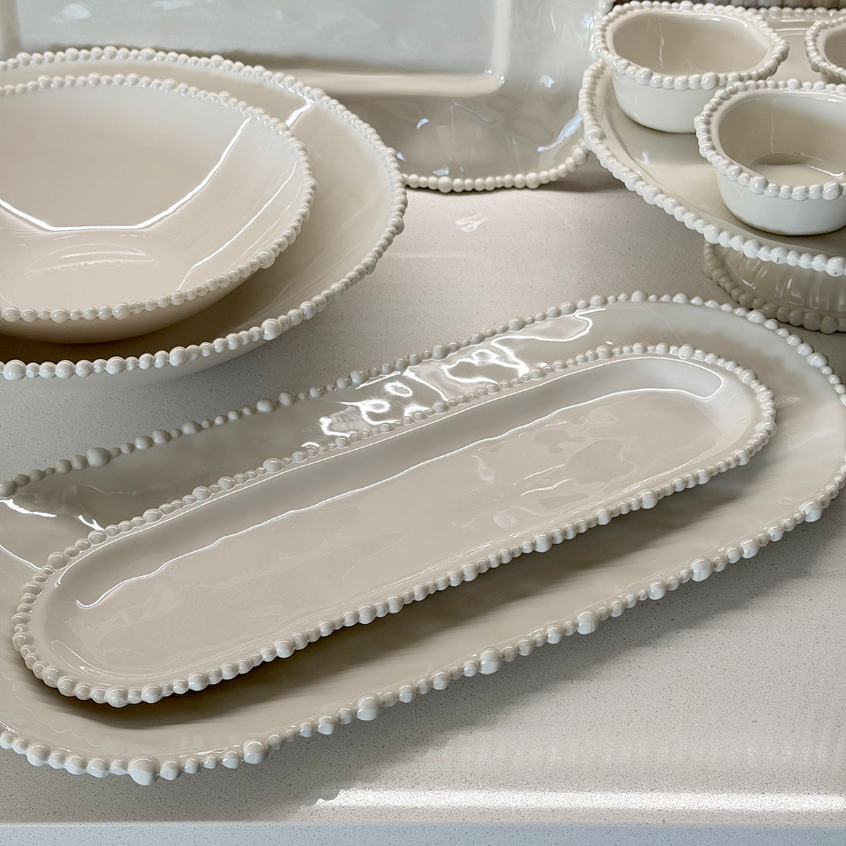 Melamine Pearl Sand Platter 45cm
