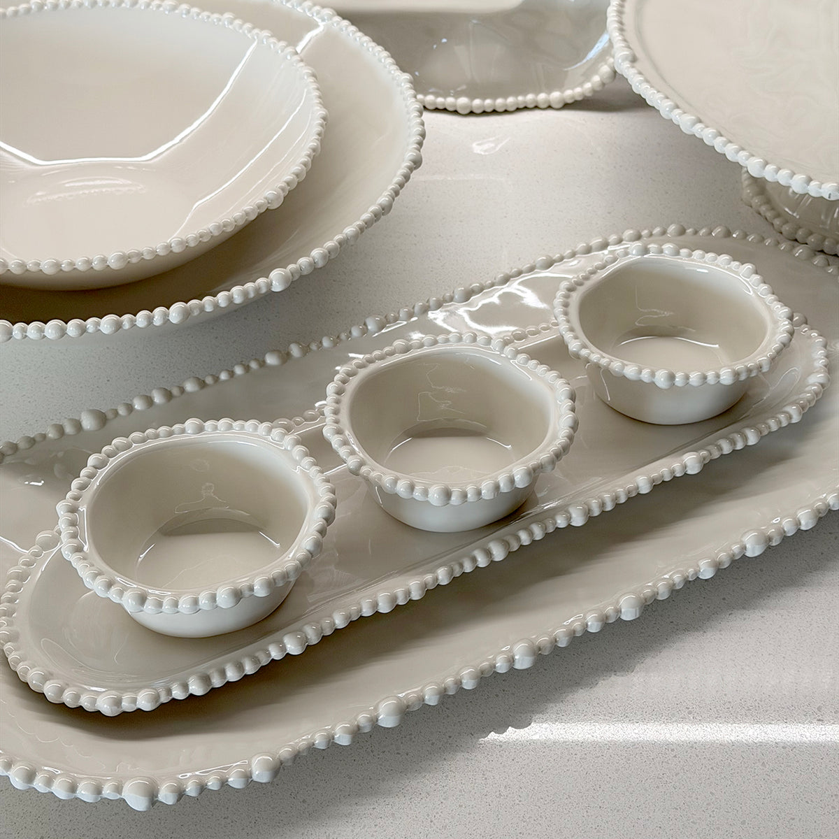 Melamine Pearl Sand Platter 45cm
