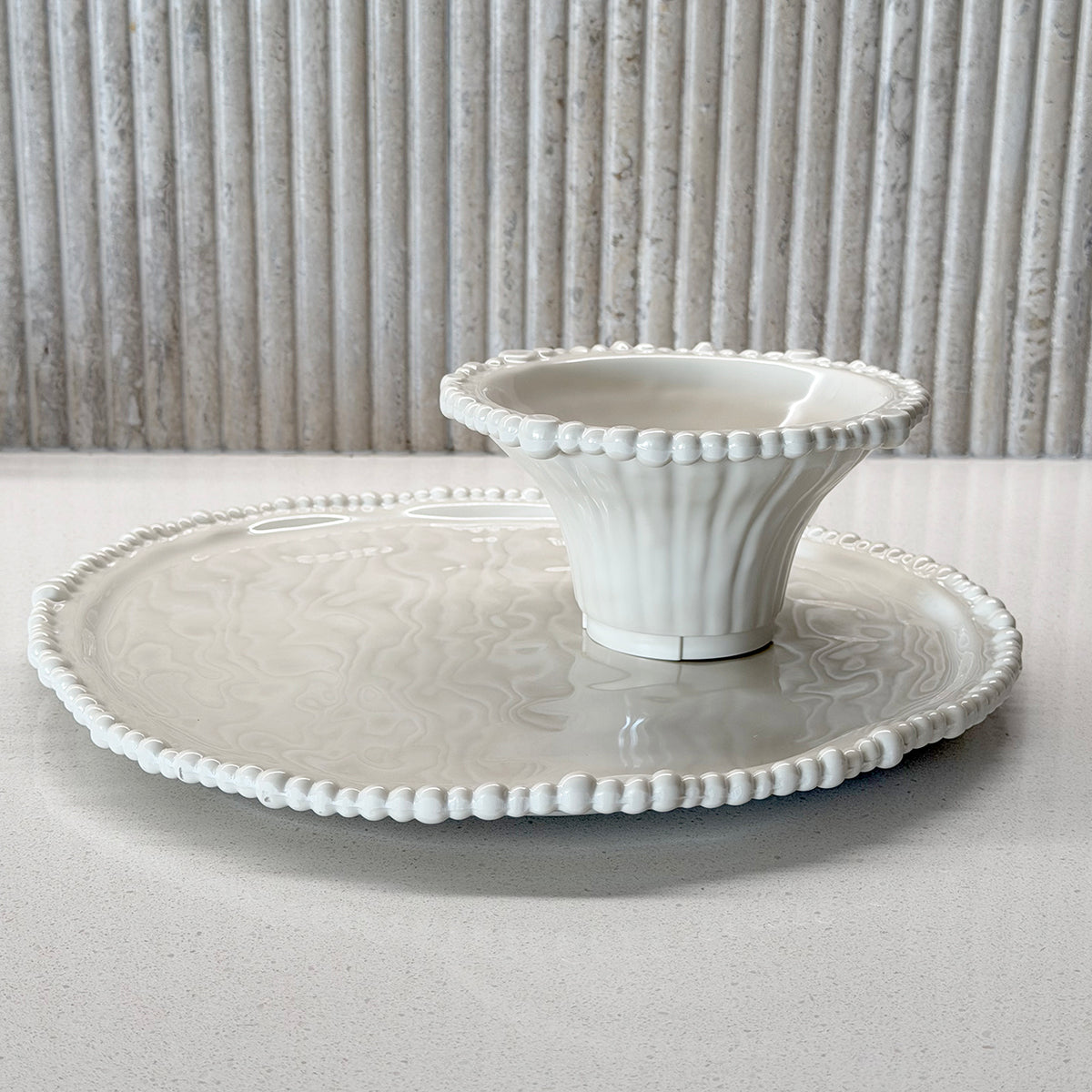 Melamine Pearl Cake Stand Sand