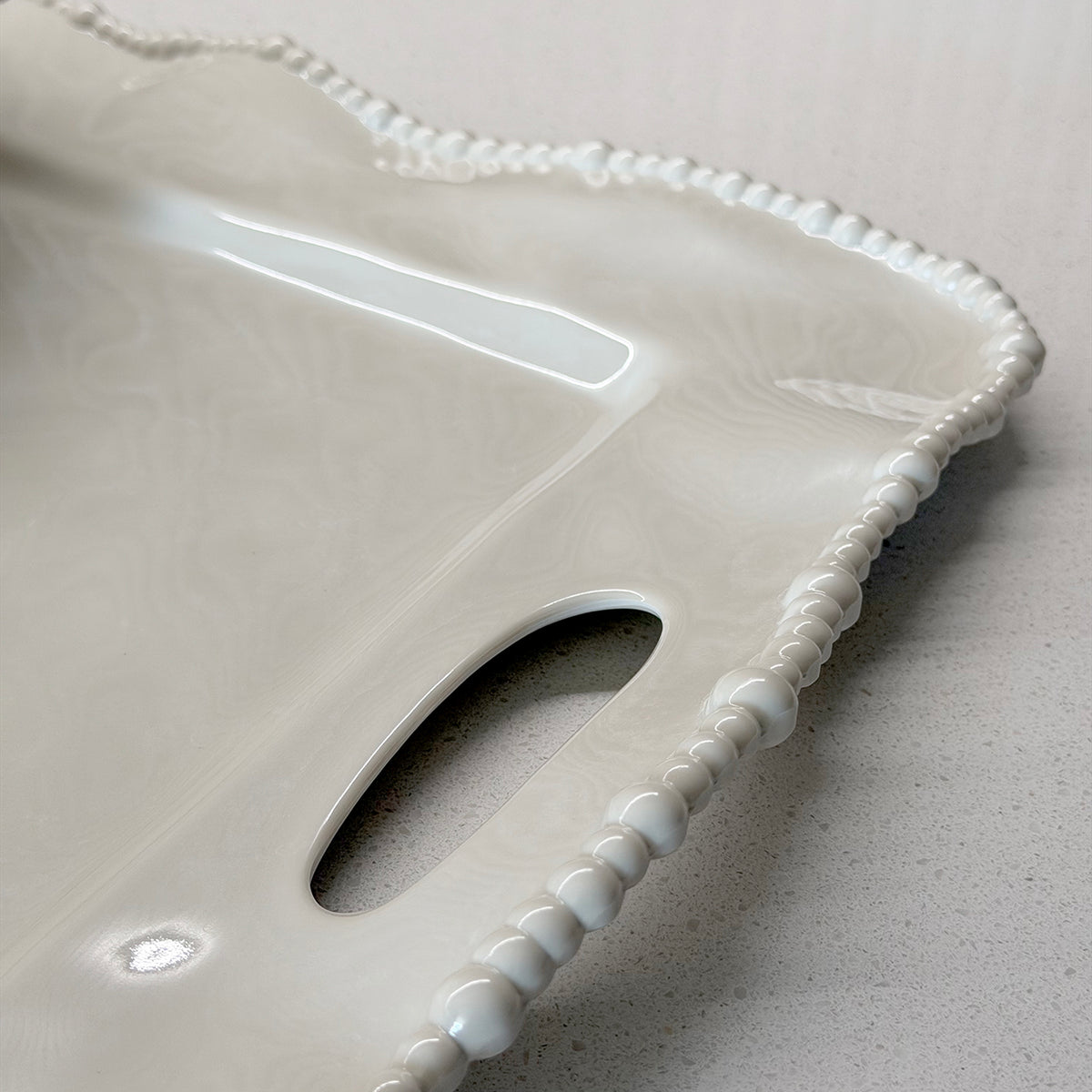Melamine Pearl Sand Handle Tray 50cm