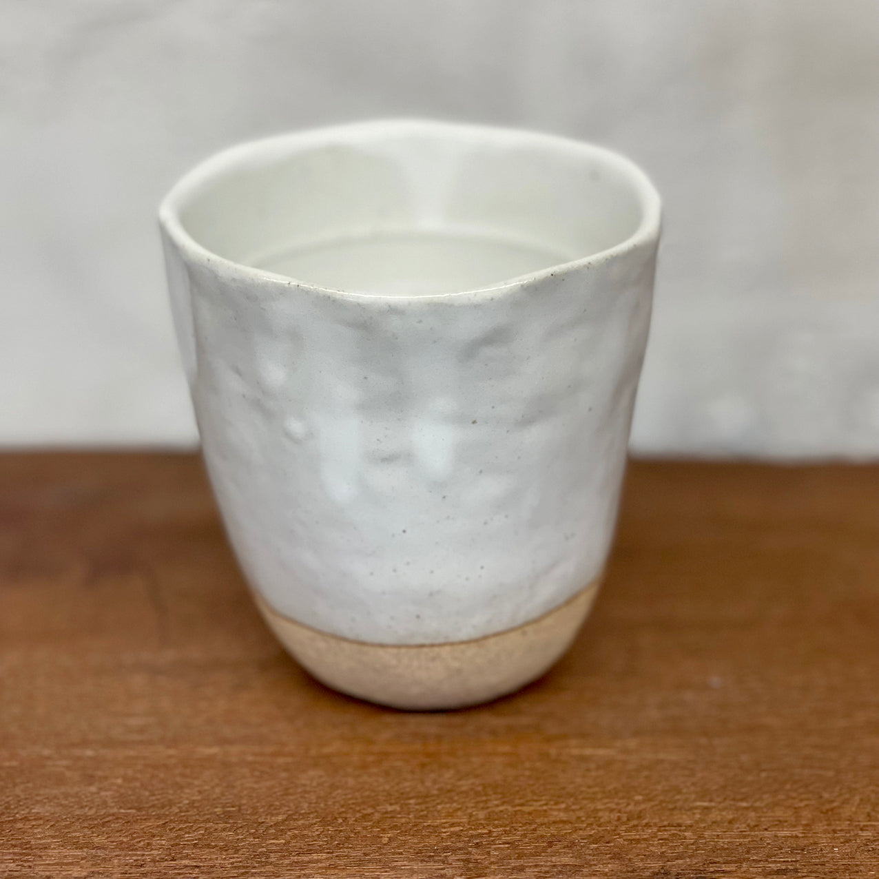 White Lopsided Mug Large