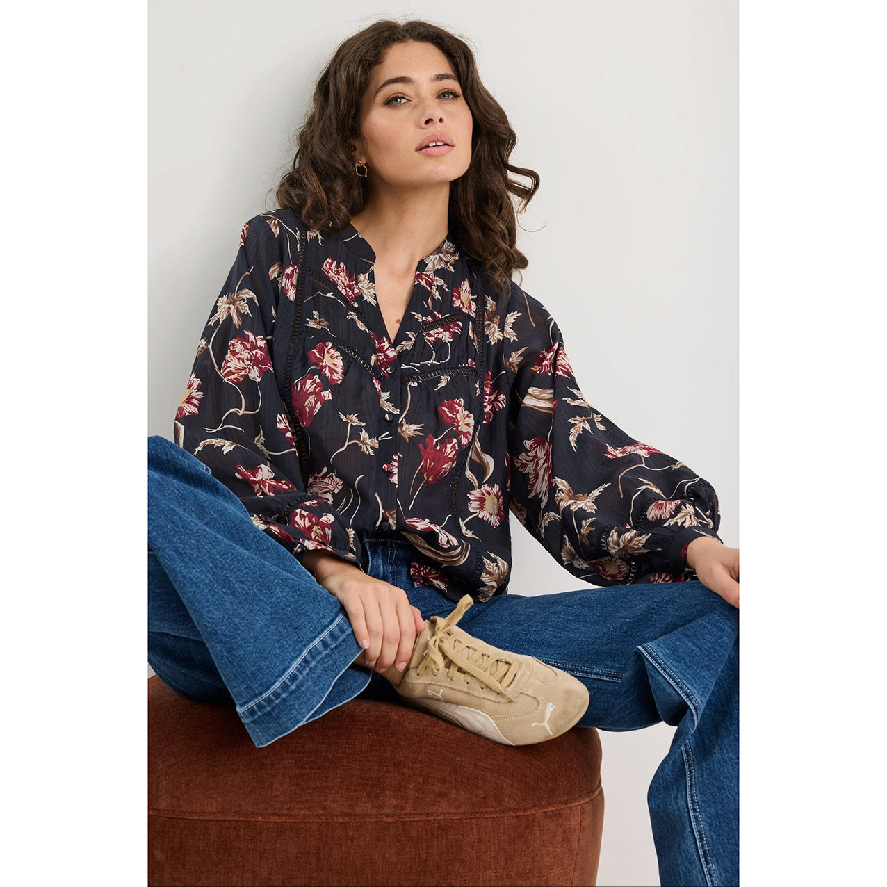 Instrumental Black Wildflowers Shirt