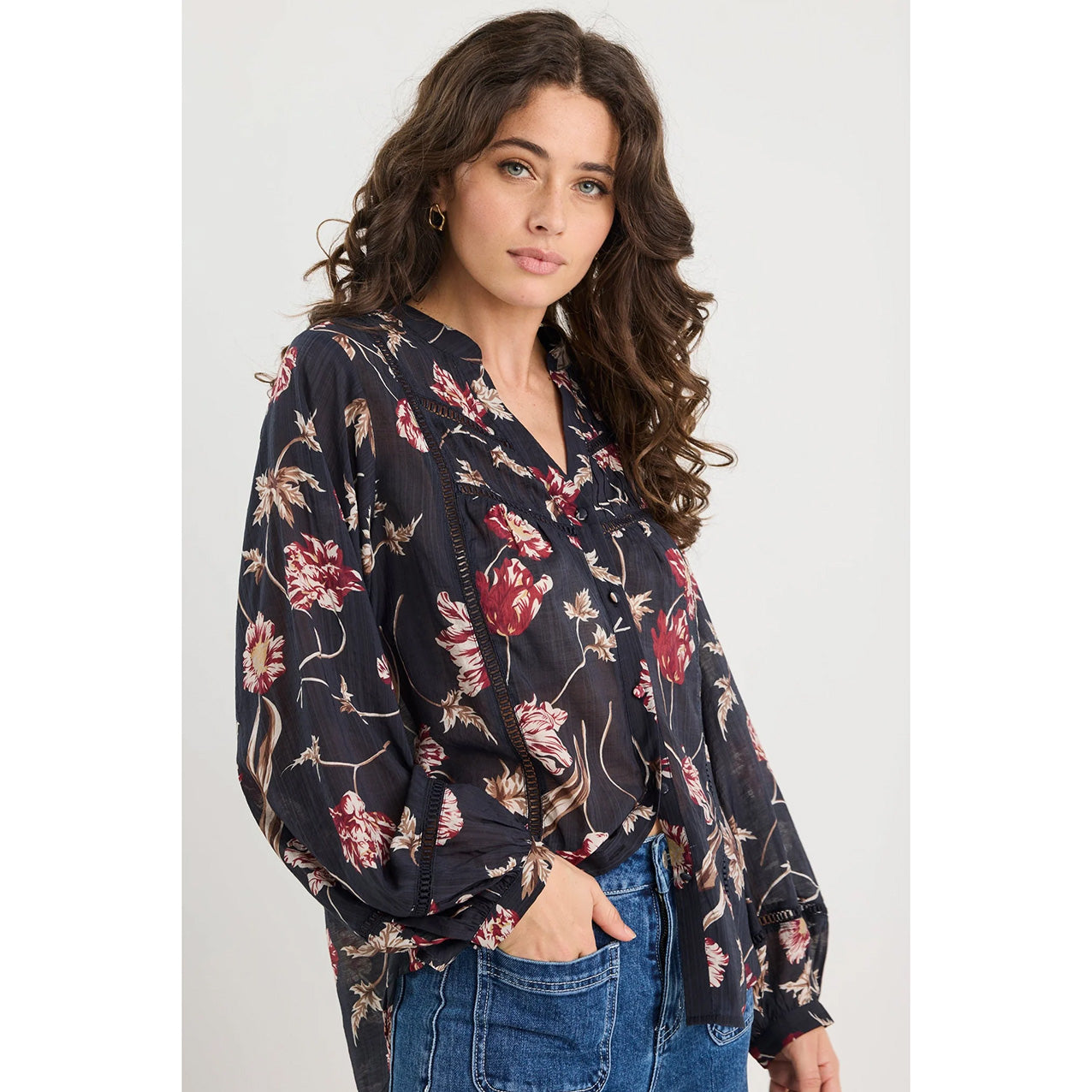 Instrumental Black Wildflowers Shirt