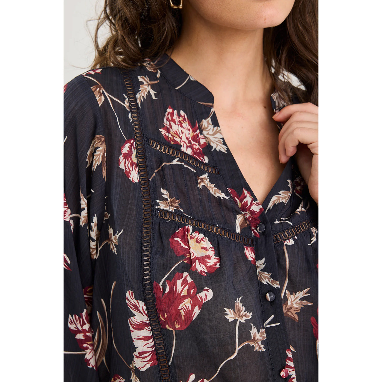 Instrumental Black Wildflowers Shirt