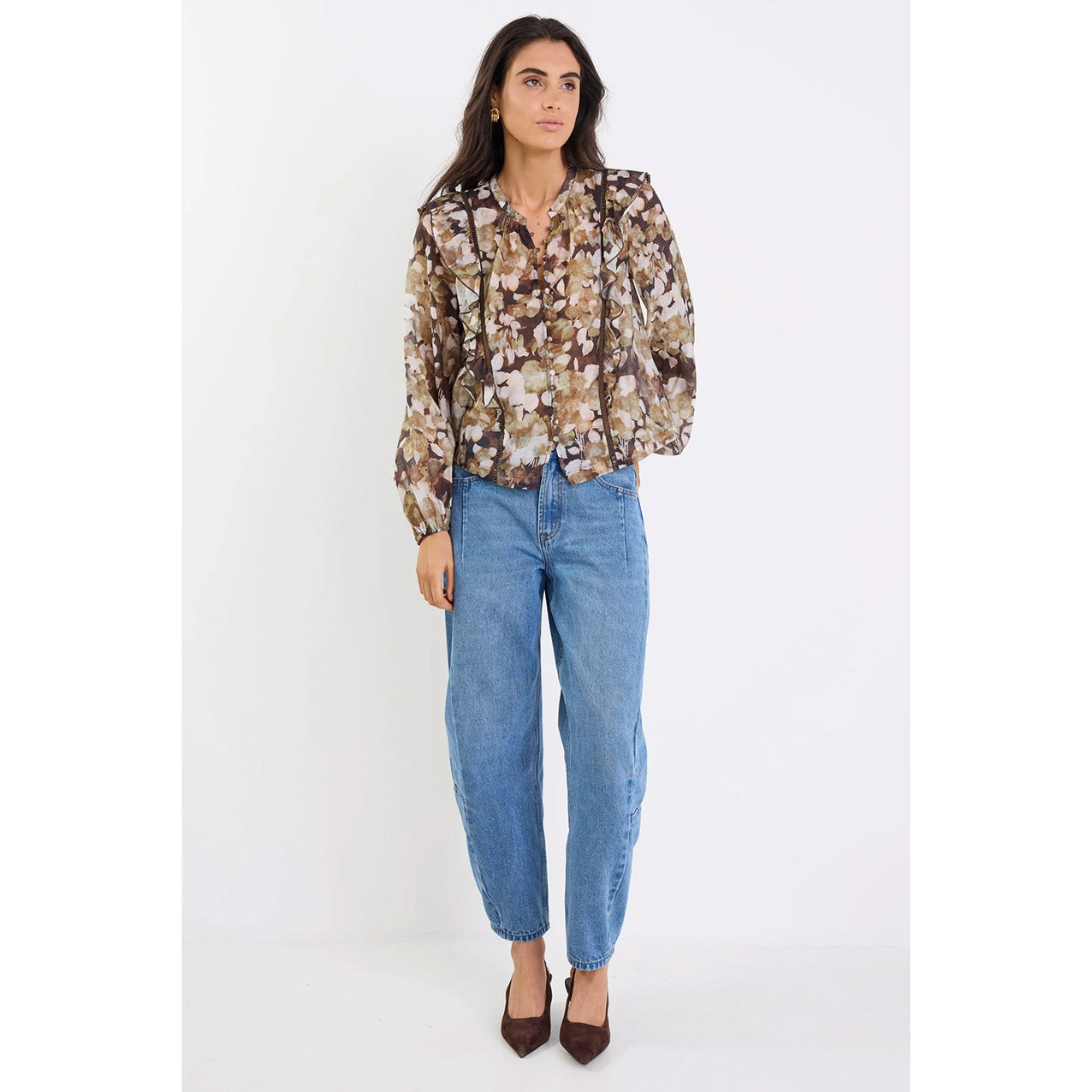Integrity Floral Frill Detail Shirt