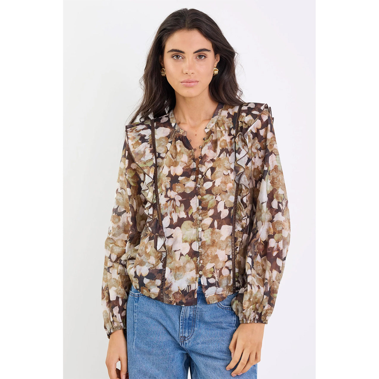 Integrity Floral Frill Detail Shirt