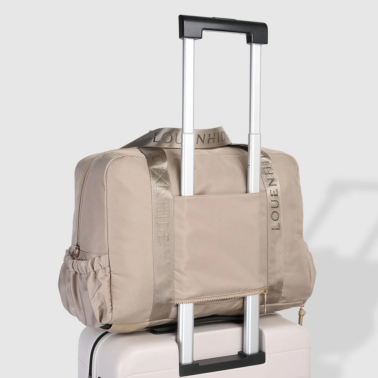 Jenn Nylon Travel Bag Beige