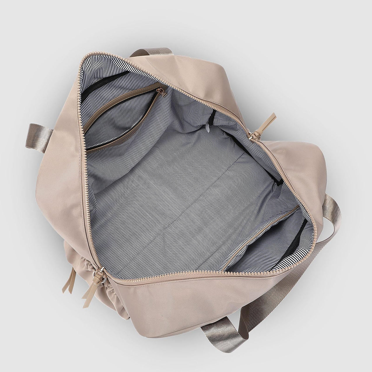 Jenn Nylon Travel Bag Beige