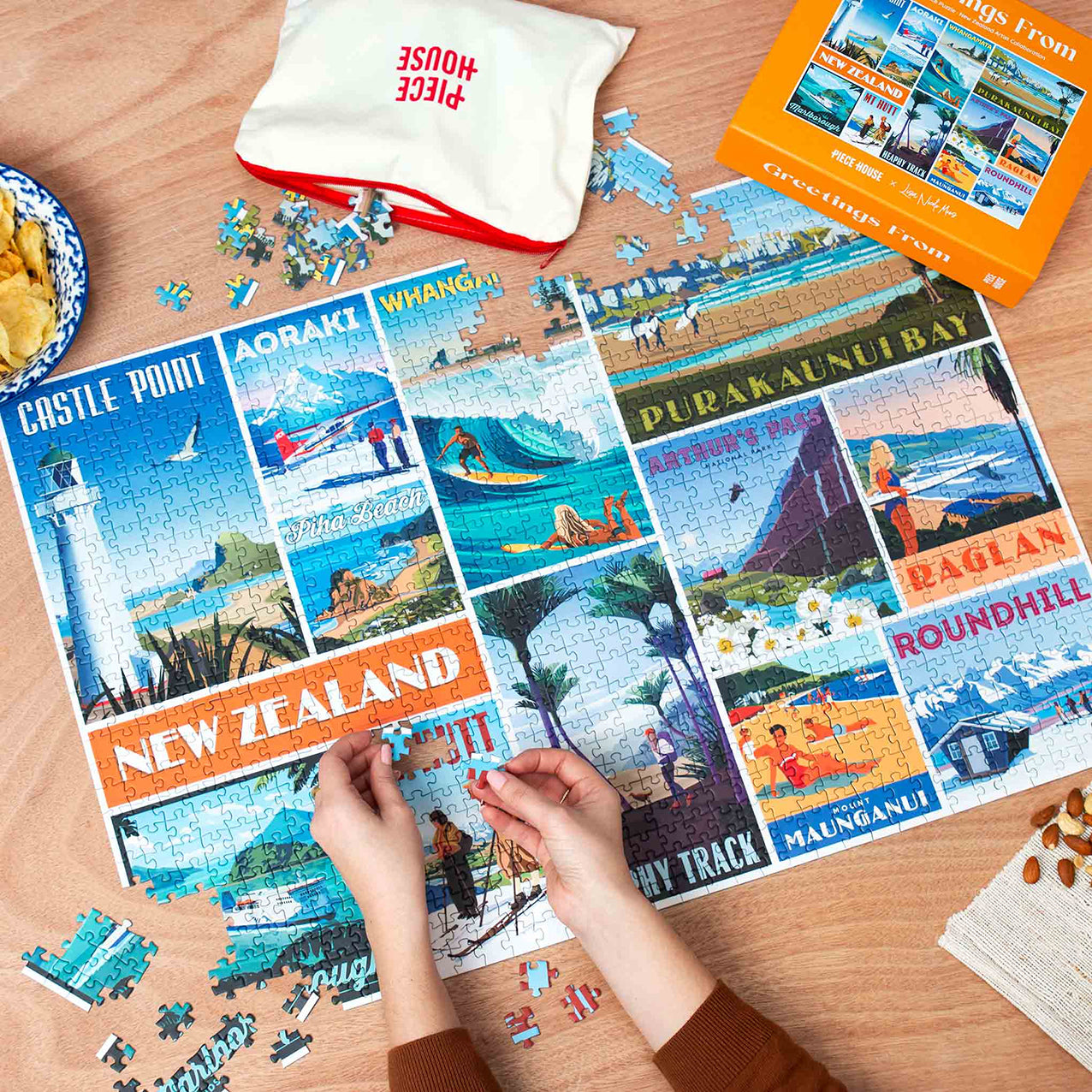 Piece House Puzzle Greetings From