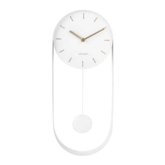 Charm Pendulum Clock White