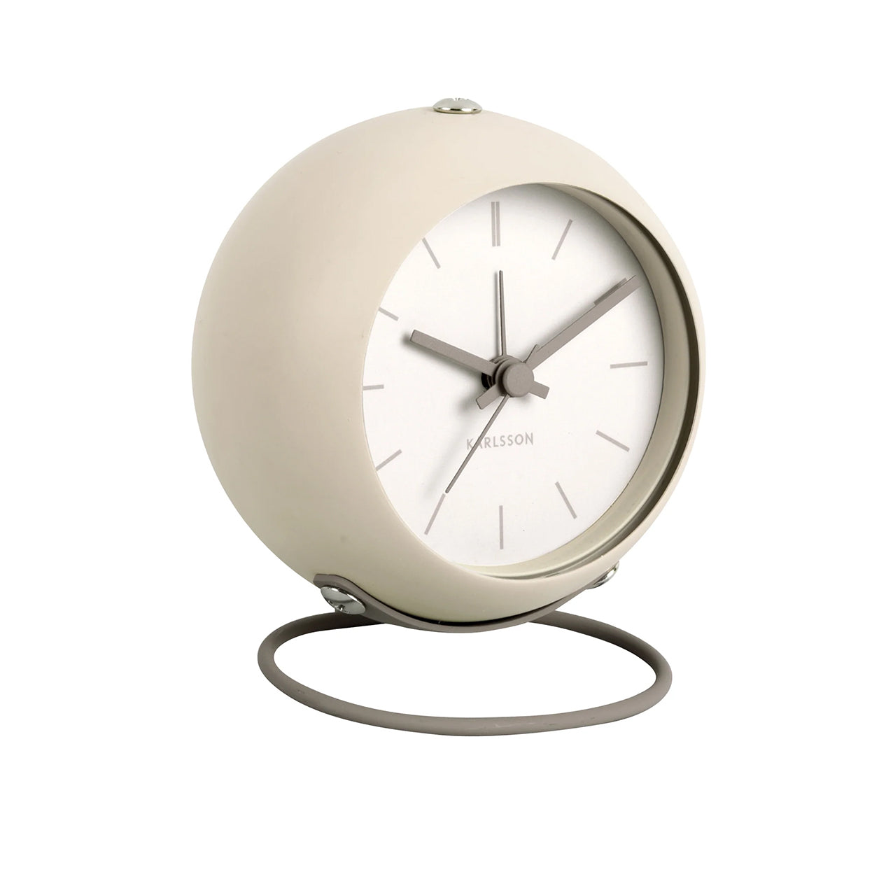 Globe Alarm Clock Warm Grey