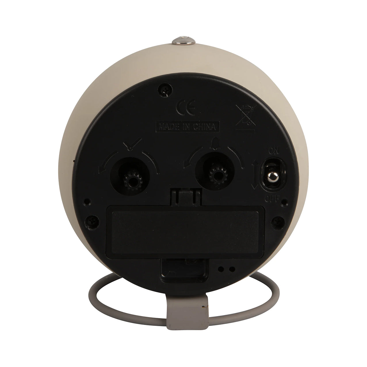 Globe Alarm Clock Warm Grey