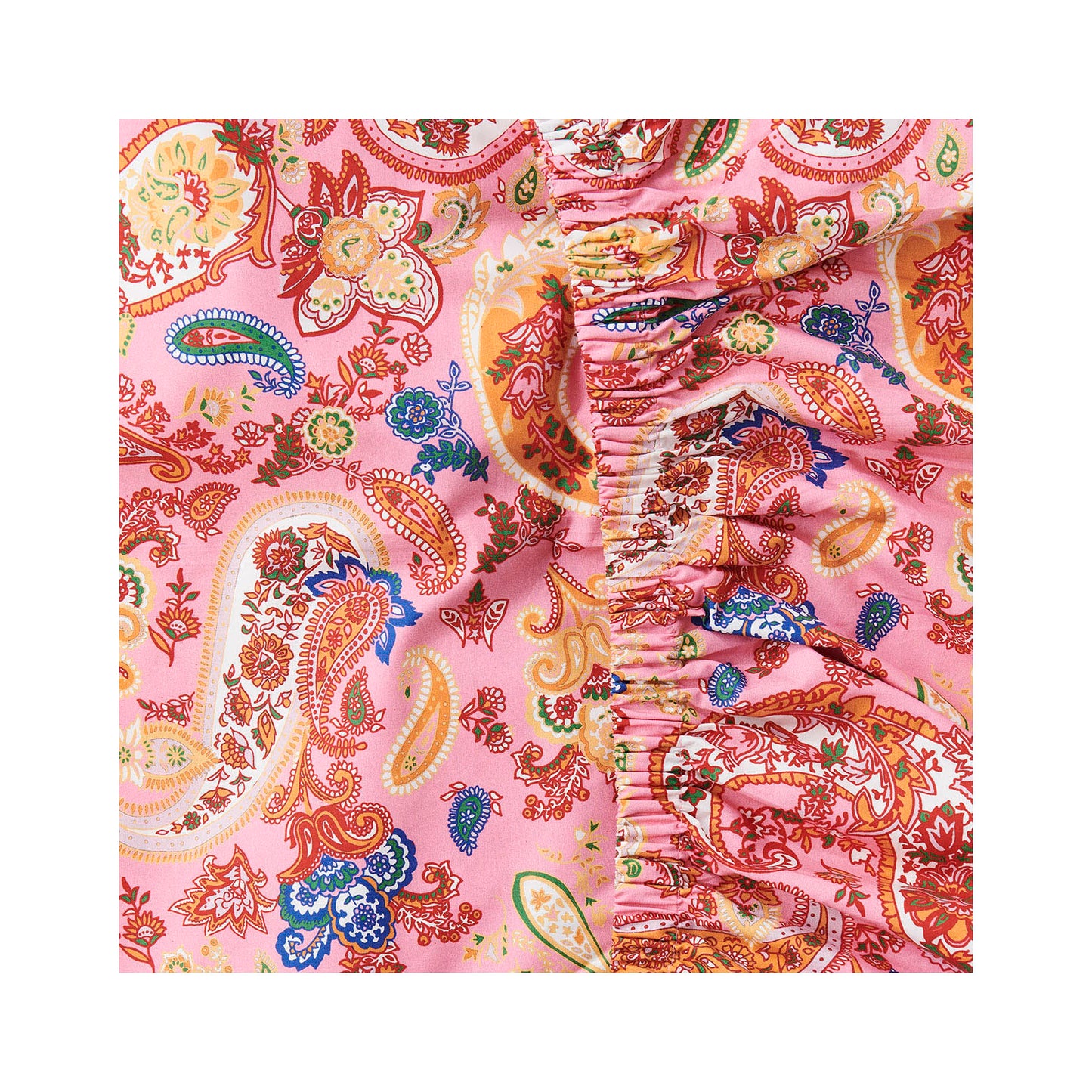 Paisley Colourful Organic Cotton Fitted Sheet KS