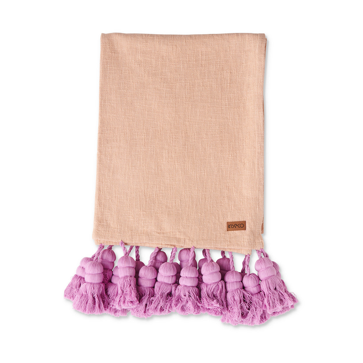 Peachy Lilac Tassel Throw