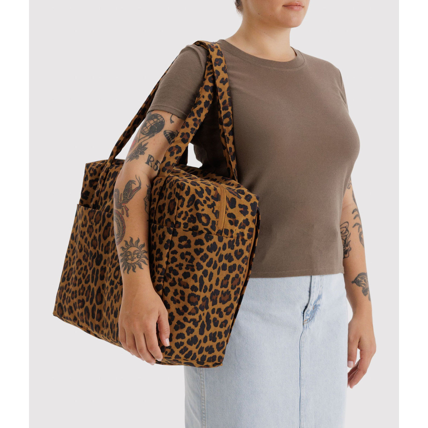 Baggu Large Cloud Carry-On Leopard