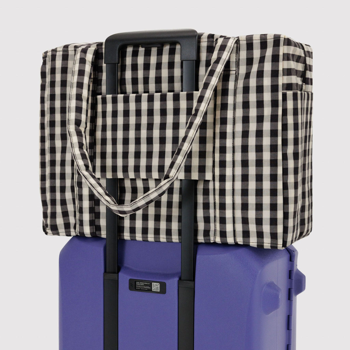 Baggu Small Cloud Carry-On Black/Cream Gingham