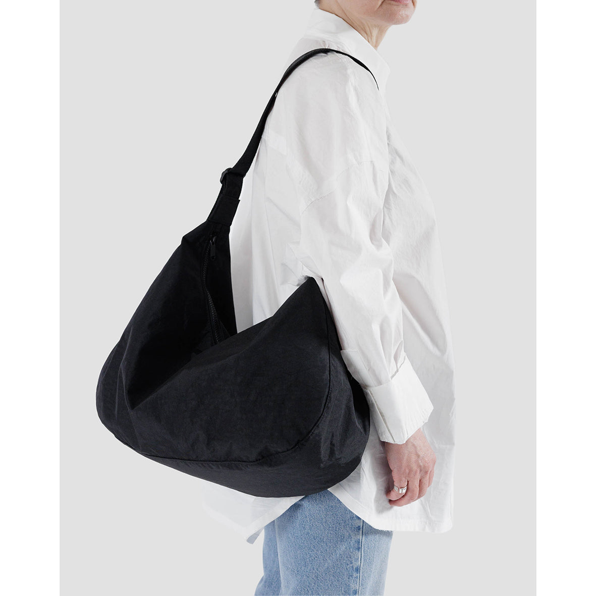 Baggu Large Nylon Crescent Bag Black