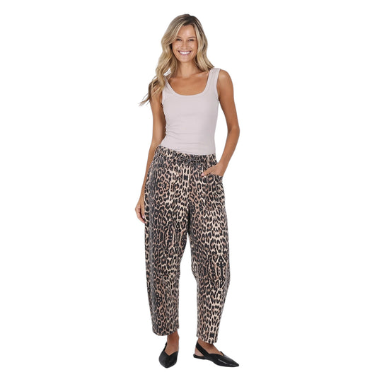 Leo Barrel Jeans Leopard