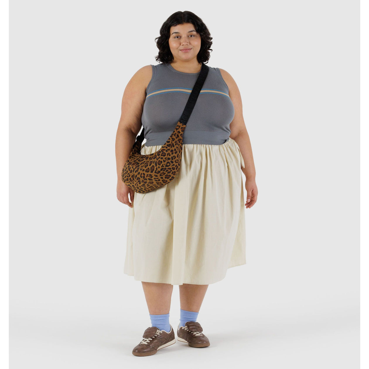 Baggu Medium Nylon Crescent Bag Leopard