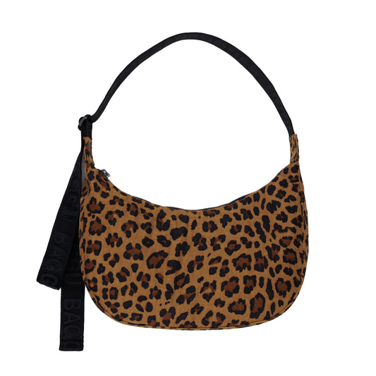Baggu Medium Nylon Crescent Bag Leopard
