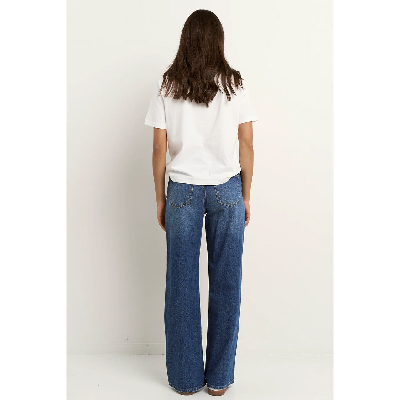 Manhattan Side Stripe Wide Leg Jean