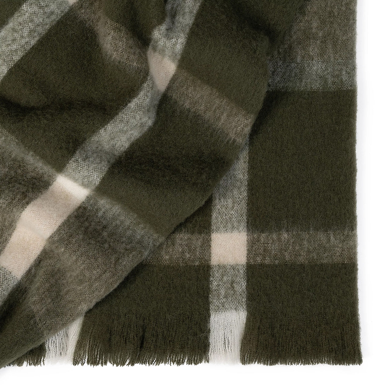 Mayfield Olive Wool Throw