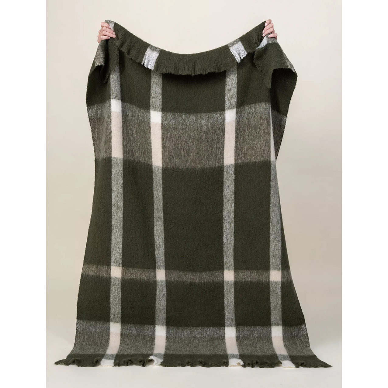 Mayfield Olive Wool Throw