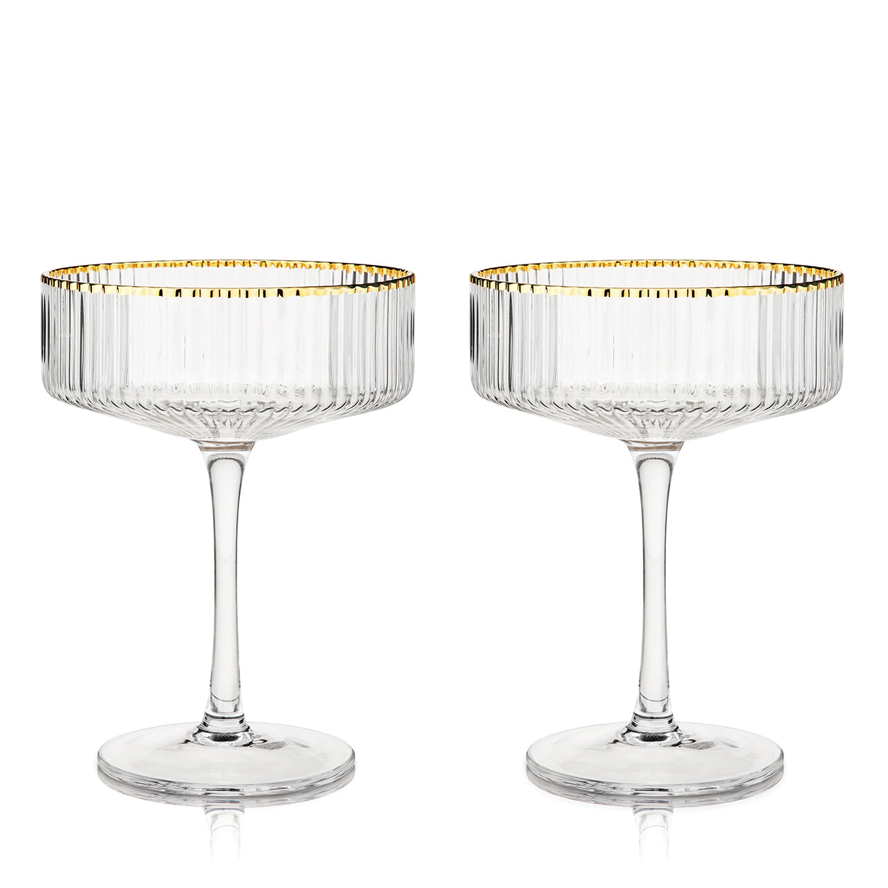 Meridian Crystal Coupe Glasses Set 2