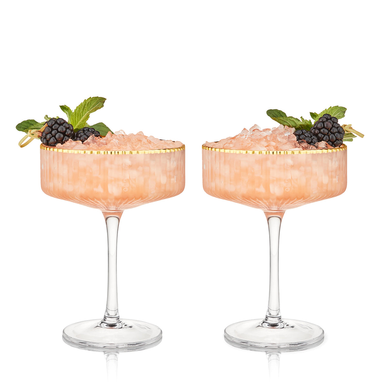 Viski Meridan Crystal Coupe Glasses